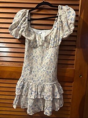 Brand new with tag Ruby and Jenna Smocked Puff Sleeve Mini Dress size Medium
